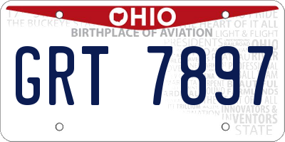 OH license plate GRT7897