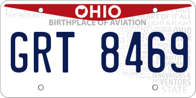 OH license plate GRT8469