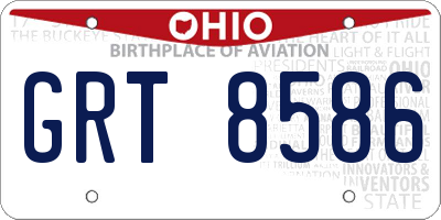 OH license plate GRT8586