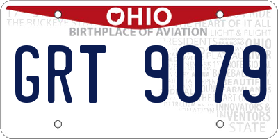 OH license plate GRT9079