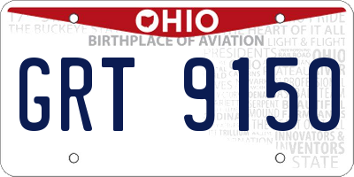 OH license plate GRT9150