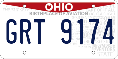OH license plate GRT9174