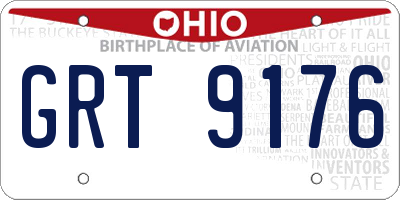 OH license plate GRT9176