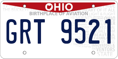 OH license plate GRT9521
