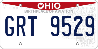 OH license plate GRT9529