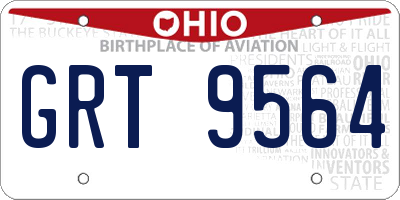 OH license plate GRT9564