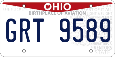 OH license plate GRT9589