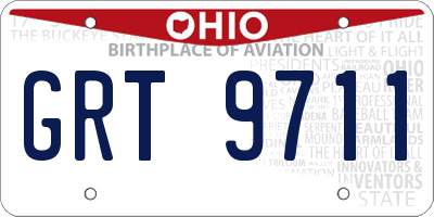 OH license plate GRT9711