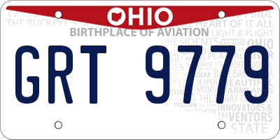 OH license plate GRT9779