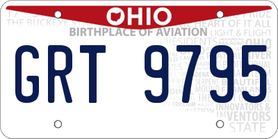 OH license plate GRT9795
