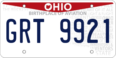 OH license plate GRT9921
