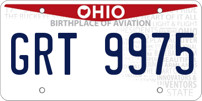 OH license plate GRT9975