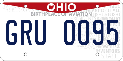 OH license plate GRU0095