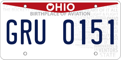 OH license plate GRU0151