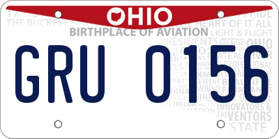 OH license plate GRU0156