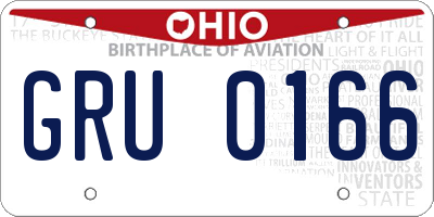 OH license plate GRU0166