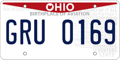 OH license plate GRU0169