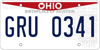 OH license plate GRU0341