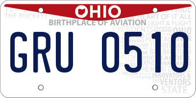 OH license plate GRU0510