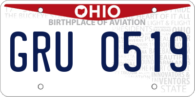 OH license plate GRU0519