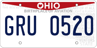 OH license plate GRU0520