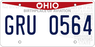 OH license plate GRU0564