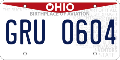 OH license plate GRU0604