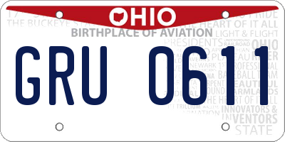 OH license plate GRU0611