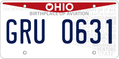 OH license plate GRU0631