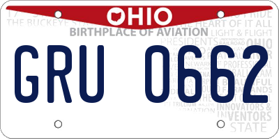 OH license plate GRU0662