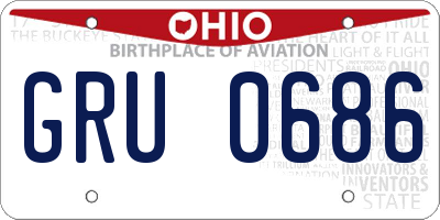 OH license plate GRU0686