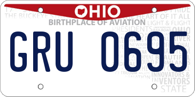 OH license plate GRU0695