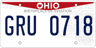 OH license plate GRU0718