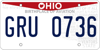 OH license plate GRU0736