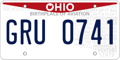 OH license plate GRU0741