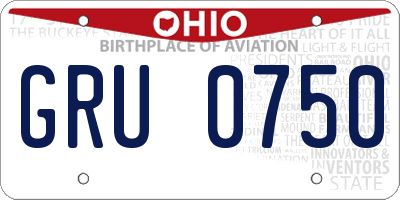 OH license plate GRU0750