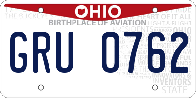 OH license plate GRU0762