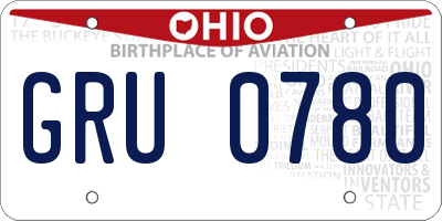 OH license plate GRU0780