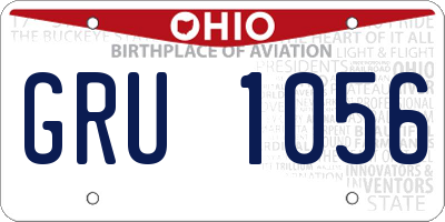 OH license plate GRU1056