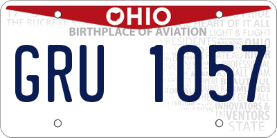 OH license plate GRU1057
