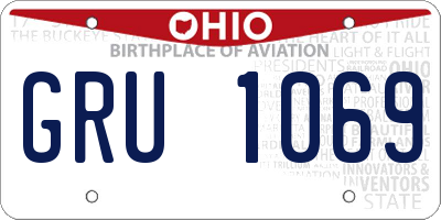 OH license plate GRU1069