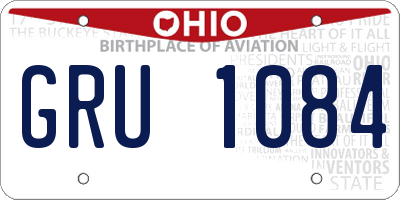 OH license plate GRU1084