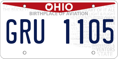 OH license plate GRU1105