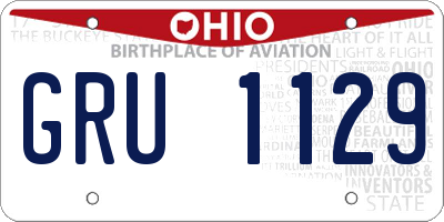 OH license plate GRU1129