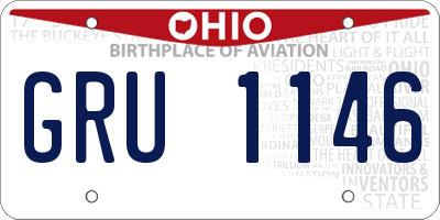 OH license plate GRU1146