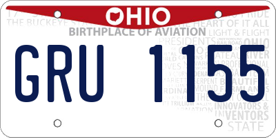 OH license plate GRU1155