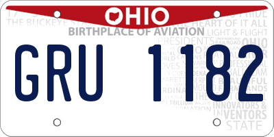 OH license plate GRU1182