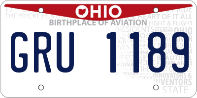 OH license plate GRU1189