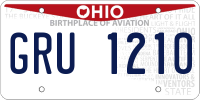 OH license plate GRU1210