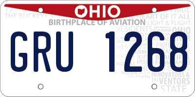 OH license plate GRU1268